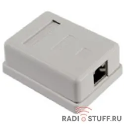 Розетка  внешняя RJ-45, STP, cat.5е, 1порт, 5bites