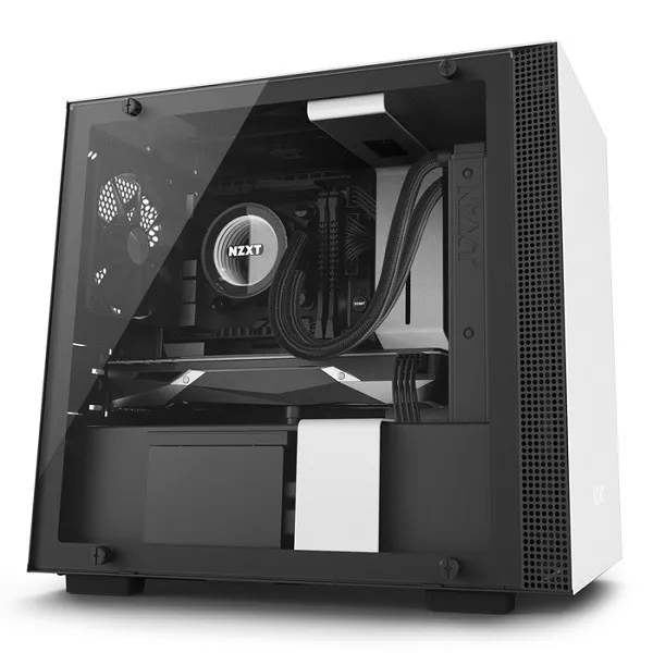 NZXT CA-H200W-WB H200i MINI-ITX WHITE/BLACK