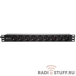 5bites PDU919A-04 Блок розеток  9S / AL / 1U / 19" / 2M*3G*1.5MM2 / VDE