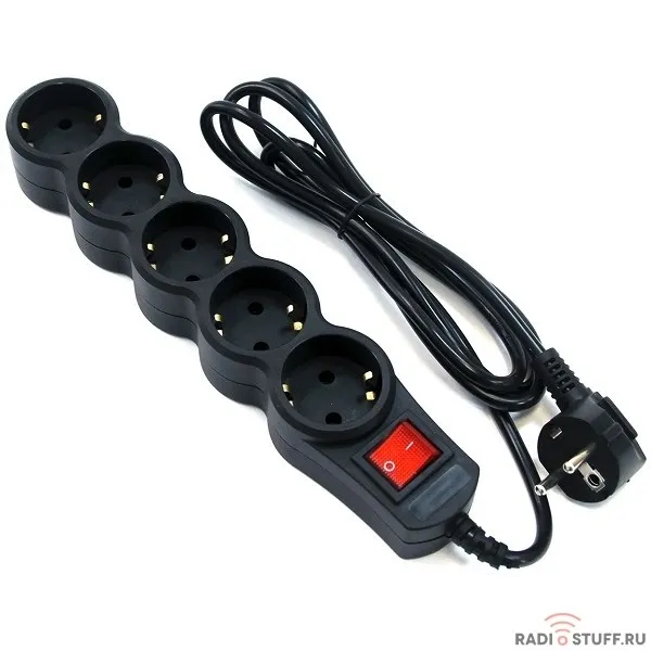5bites SP5B-210 Сетевой фильтр SP5B-210 5S / 3*0.75MM2 / 1M / BLACK