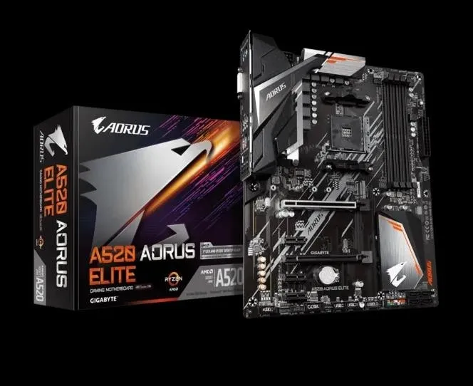 Материнская плата AMD A520 SAM4 ATX A520 AORUS ELITE 1.2 GIGABYTE