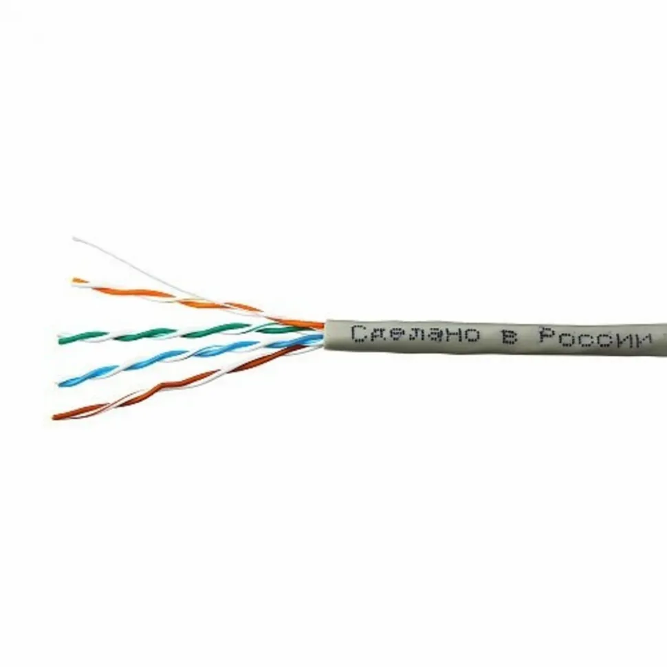Кабель Skynet Standard UTP4 cat.5е, одножильный / 305м / Cu / Проходит Fluke тест / нг-LSZH, серый