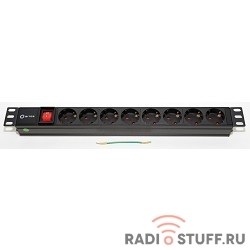 5bites PDU819A-07 Блок розеток  8S / AL / SWITCH / 1U / 19"