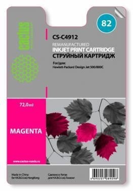 Картридж MAGENTA NO.82 72ML CS-C4912 CACTUS