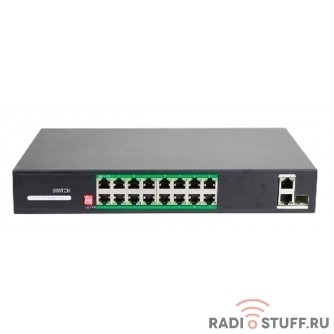 Just JT-H1016WD Неуправляемый 18 портовый PoE коммутатор в металлическом корпусе
