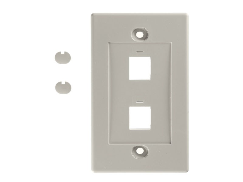 Накладка для внутренней розетки RJ45 / 2 порта / белая РАСПРОДАЖА
