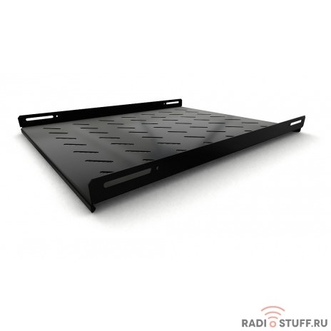 Hyperline TSH3L-650-RAL9004 (TSH3L-650-RAL9005) Полка стационарная, глубина 650 мм, с боковым креплением, нагрузка до 20 кг, для шкафов серии TTB, TTR, TTC2, 485х650мм (ШхГ), цвет черный