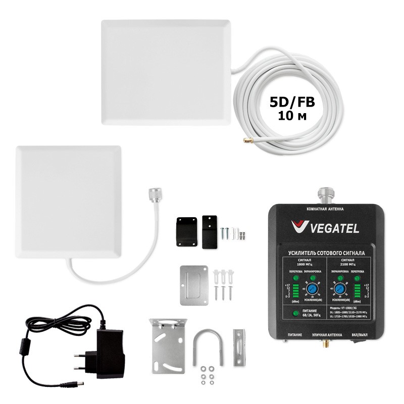 VEGATEL VT-1800/3G-kit усилитель сотовой связи и мобильного 3G интернета