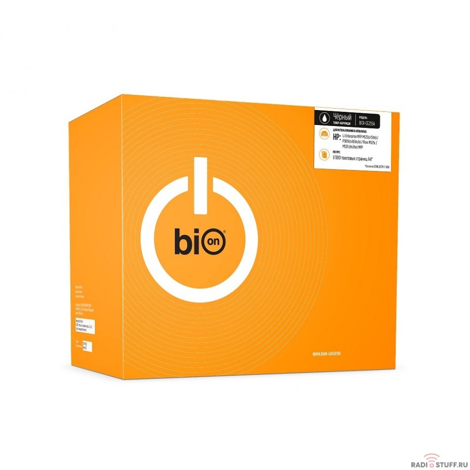 Bion CE255A Картридж для HP LaserJet Enterprise M525/P3015, HP LaserJet Pro M521 (6000  стр.), Черный
